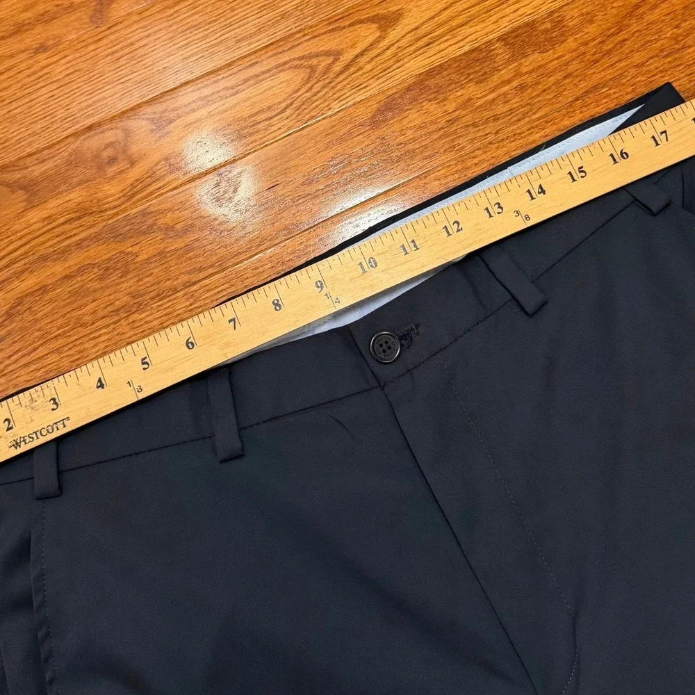Brooks Brothers Dress Pants Mens 36x32 Navy Blue Flat Performance Polyester
